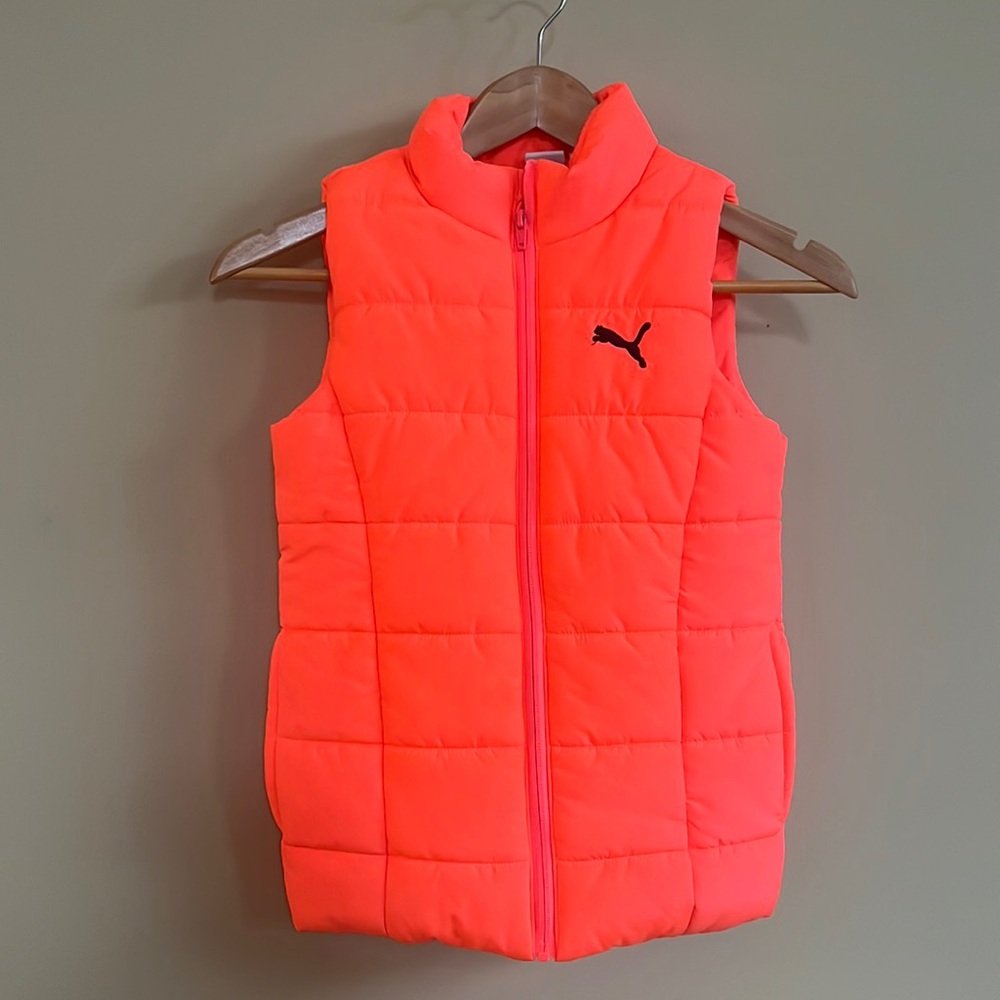 Puma Neon Orange Puffy Vest